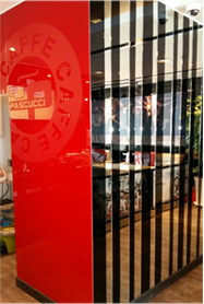 커피숍-칼라유리, 은경, 흑경(송천동)